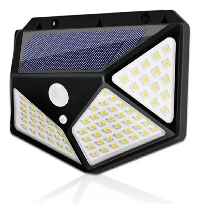 Lámpara Solar 100 Luces Led Exteriores Sensor Movimiento Bk - Image 2