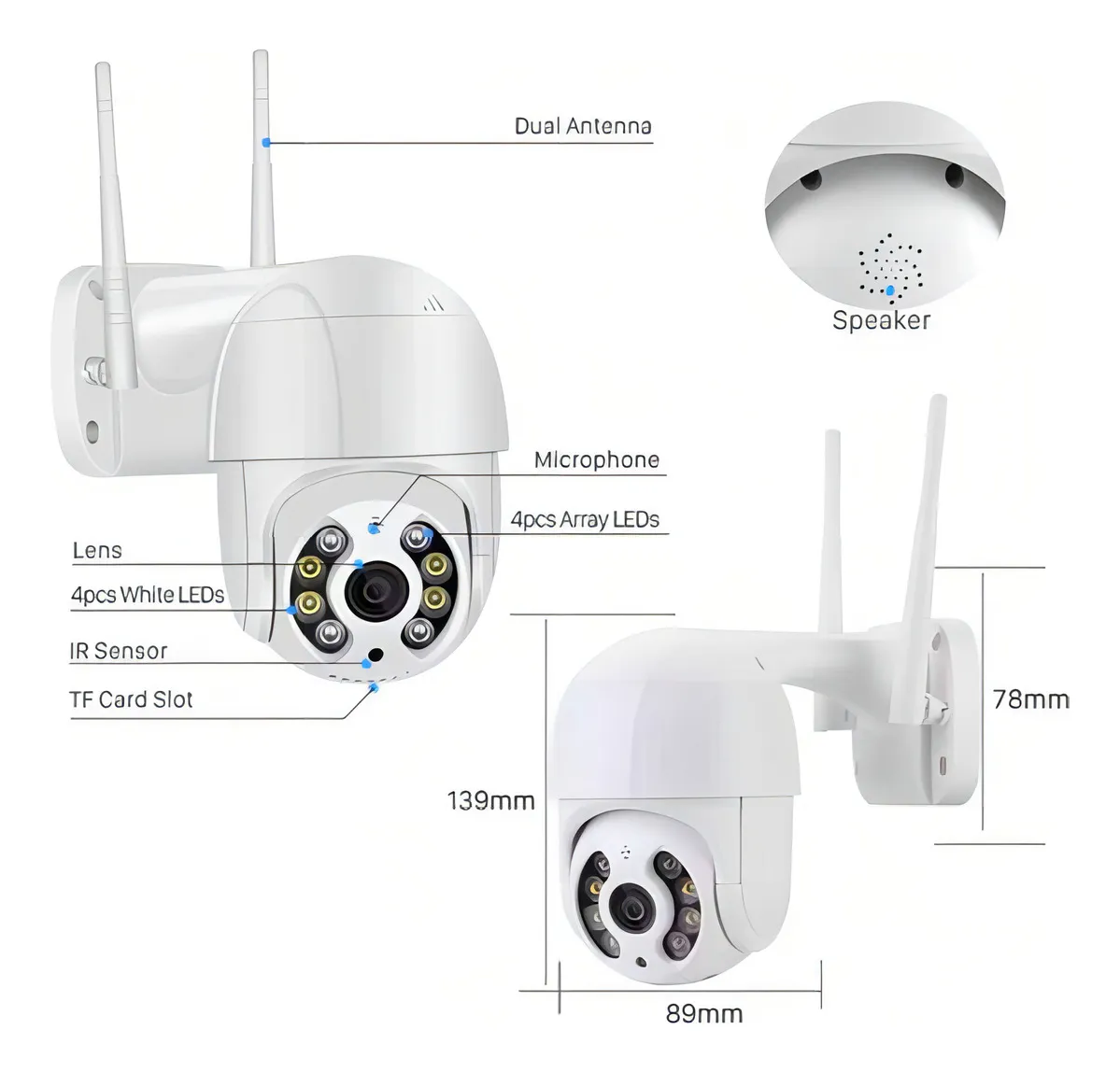 ámara de seguridad IP domo WiFi Full HD - Image 3
