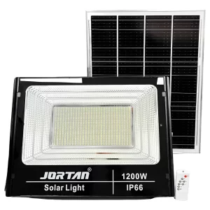 Reflector Lámpara De 1200w Exterior + Panel Solar + Control
