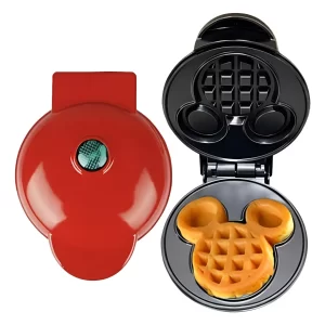 Maquina De Waflles Motivo Mickey Color Rojo